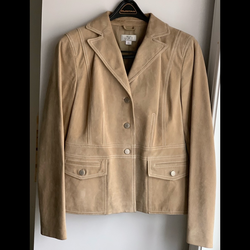 Loft Suede Sand Colored Jacket